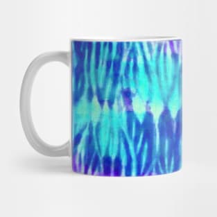 Bright Blue and Acqua Shibori Mug